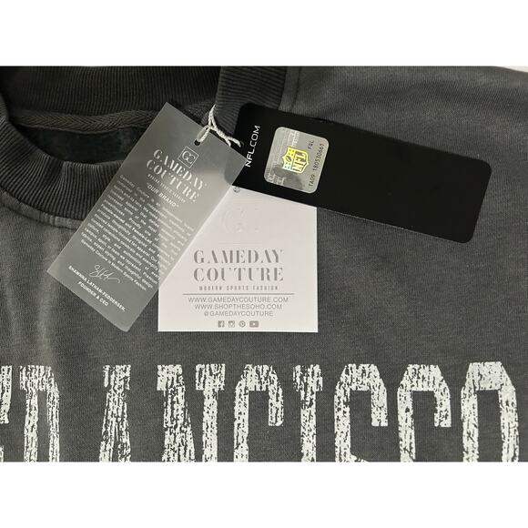 San Francisco 49ers Garment washed Crew Sweatshirt! Size: oversized Small Unisex - Picture 6 of 6